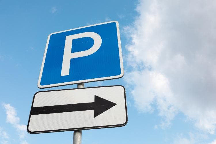 Picture of the parking sign